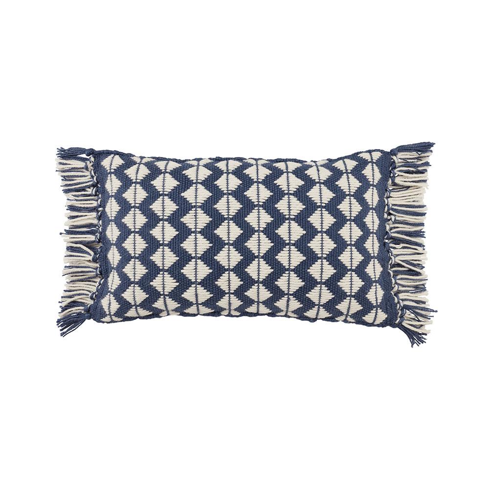 Jaipur Living 21" x 13" Perdita Dark Blue Lumbar Outdoor Pillow