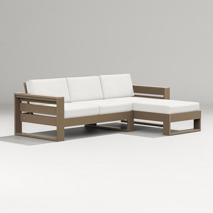 Polywood Latitude 2-Piece Right Chaise Outdoor Sectional Sofa