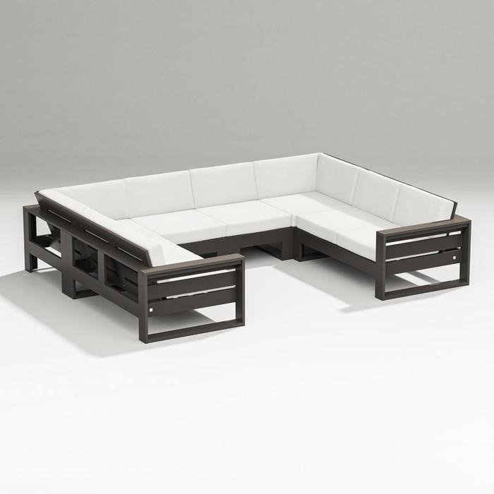Polywood Latitude 6-Piece U-Shape Outdoor Sectional Sofa