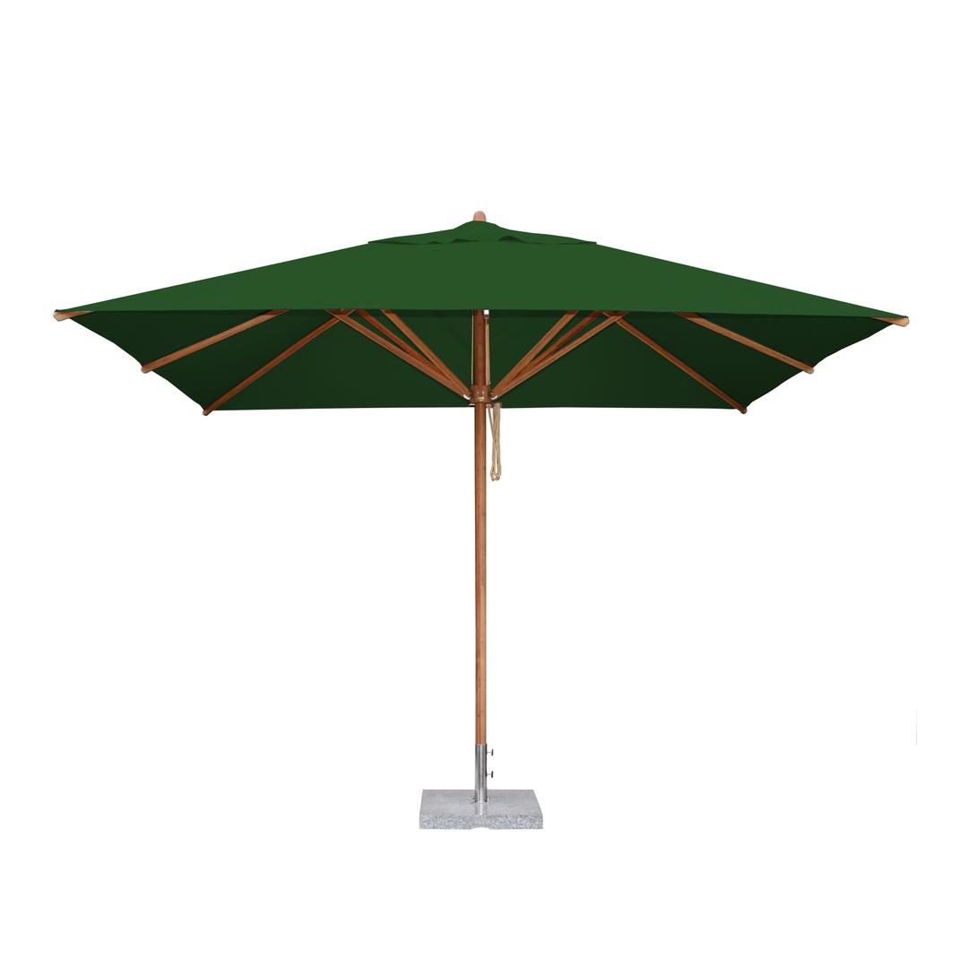 Bambrella Levante 8.5' x 11.5' Rectangular Bamboo Market Patio Umbrella