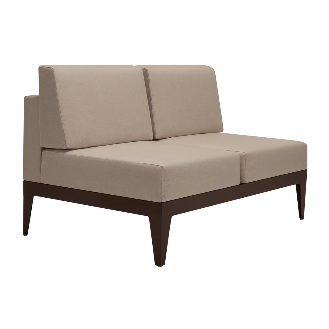 Source Furniture South Beach Upholstered Armless Love Seat Outdoor Sectional Unit