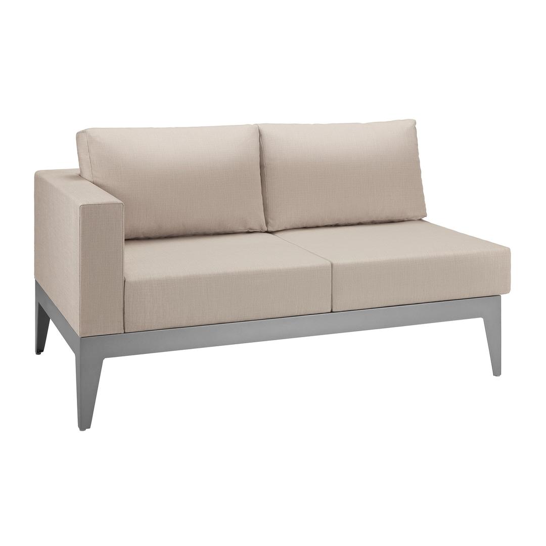 Source Furniture South Beach Upholstered Left Arm Love Seat Outdoor Sectional Unit