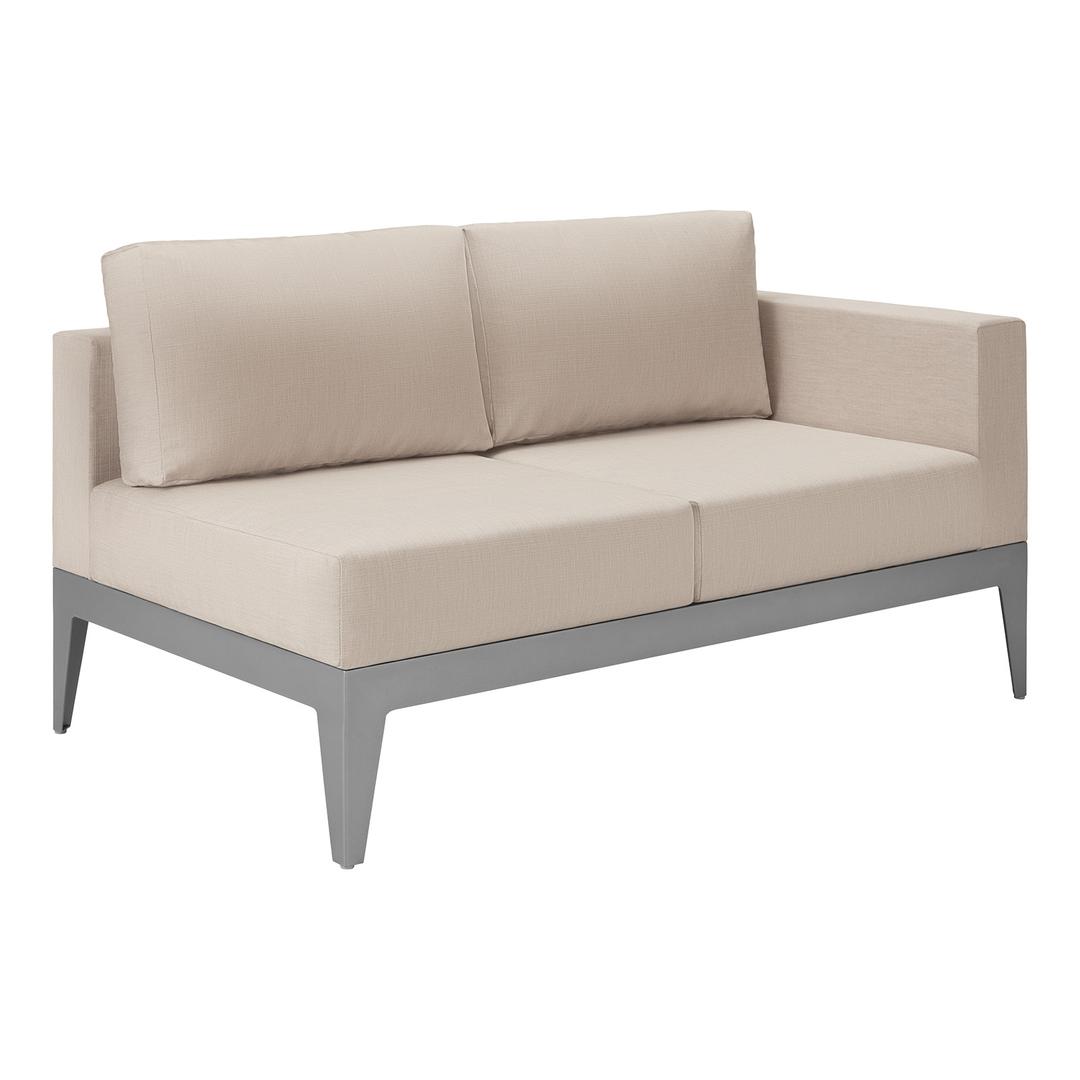 Source Furniture South Beach Upholstered Right Arm Love Seat Outdoor Sectional Unit
