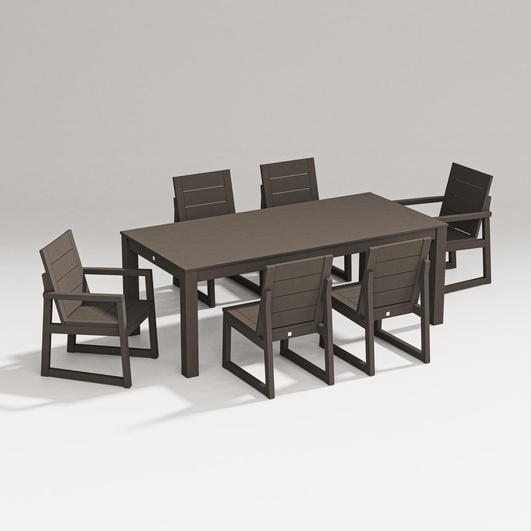 Polywood Elevate 7-Piece Parsons Table & Side Chair Dining Set