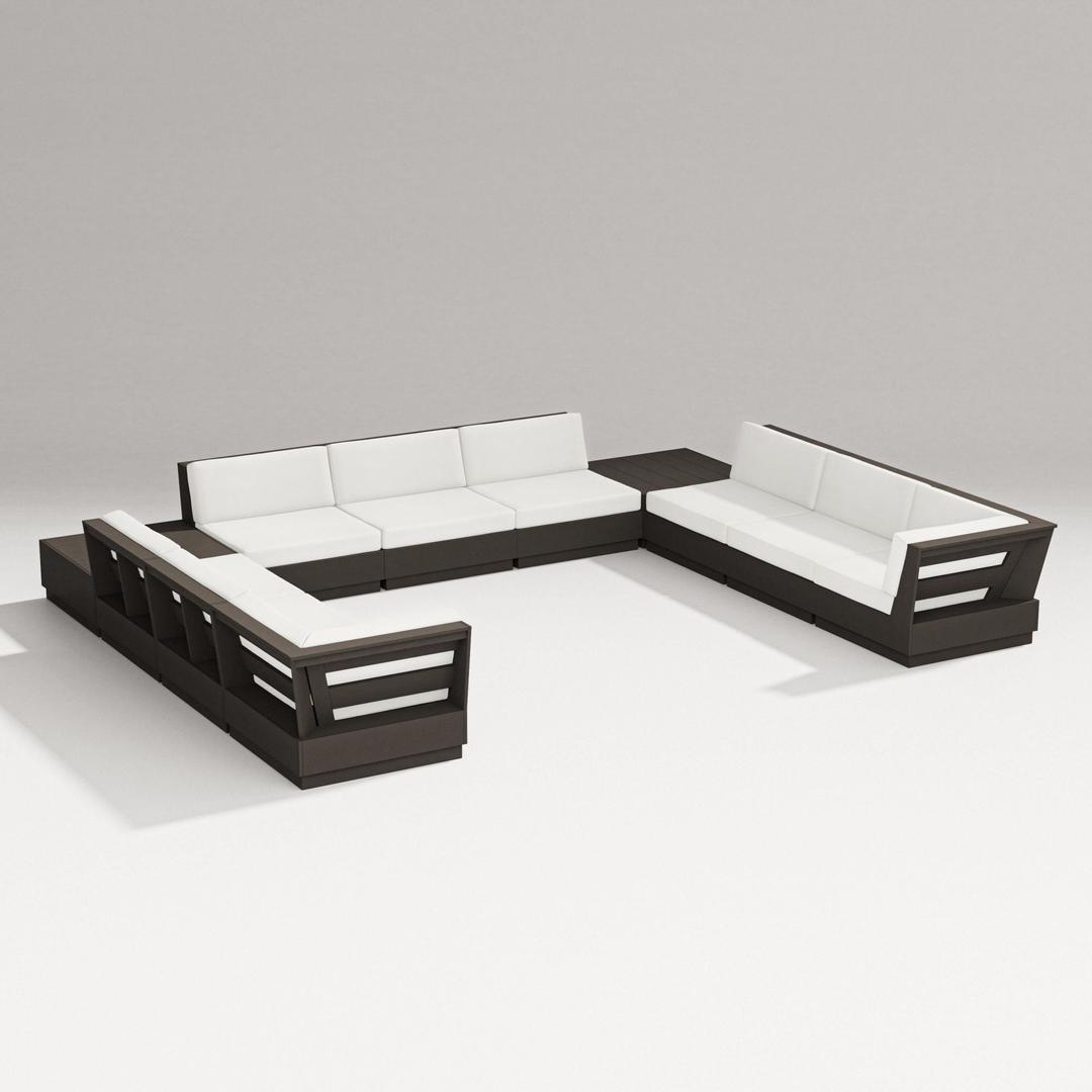 Polywood Elevate 11-Piece U-Shaped Sofa Outdoor Sectional Set