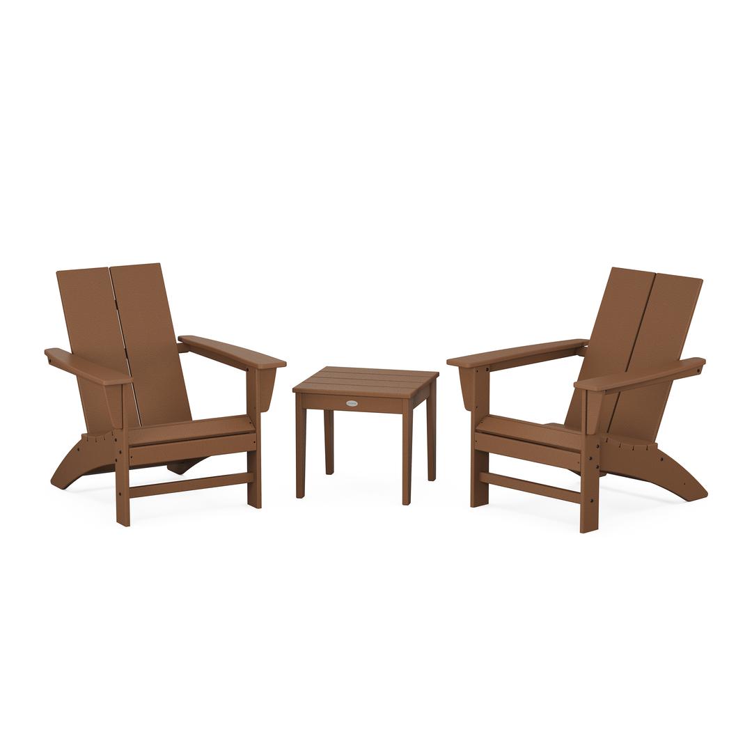 Polywood Country Living Modern Adirondack Chair 3-Piece Set