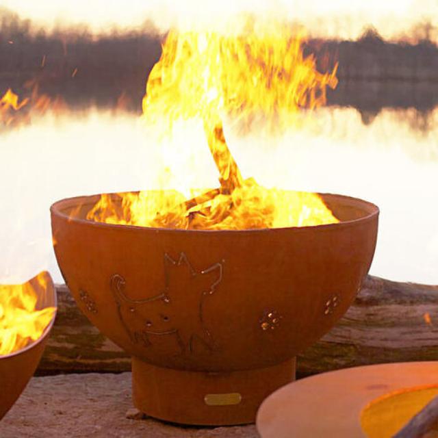 Fire Pit Art Funky Dog 36&quot; Fire Pit