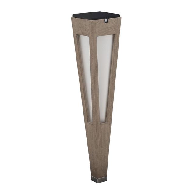 Les Jardins Lanai 24&quot; Solar LED Teak Torch