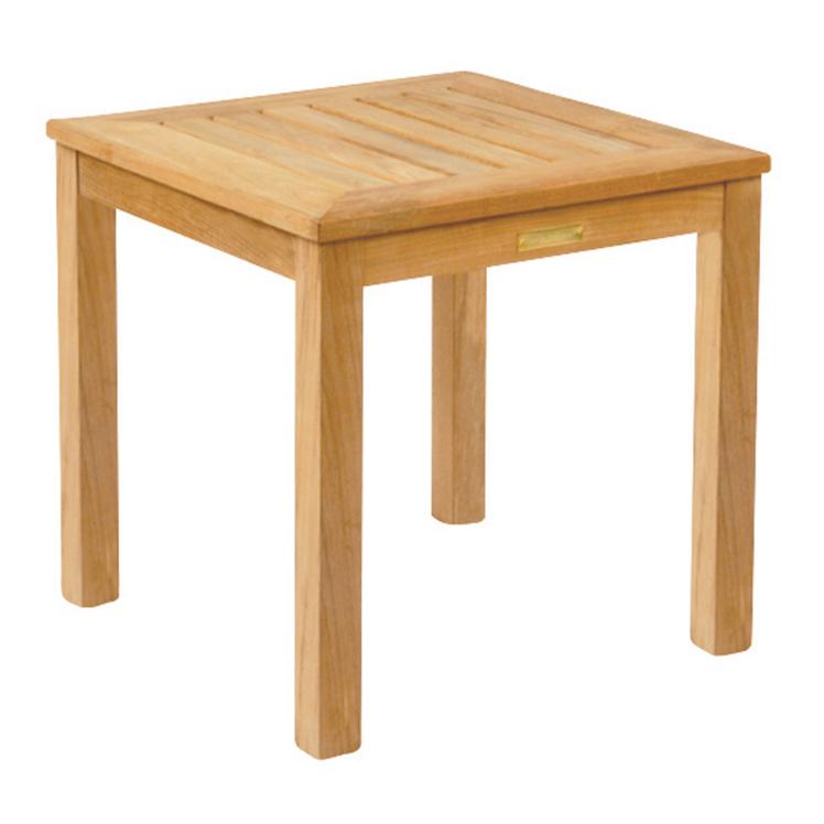 Kingsley Bate Classic 20" Teak Square Side Table - Tall Height