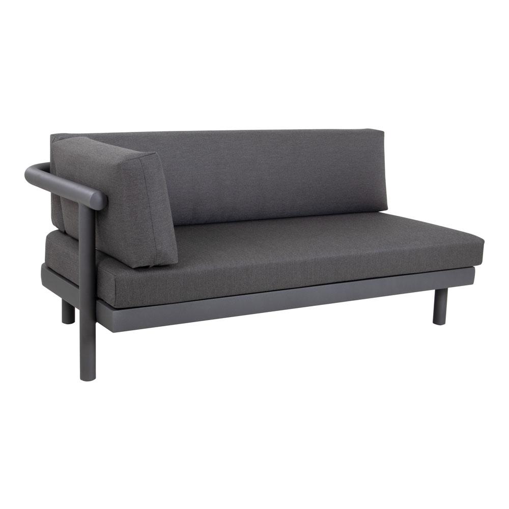 POVL Outdoor Vorso Aluminum Right Arm Love Seat Outdoor Sectional Unit