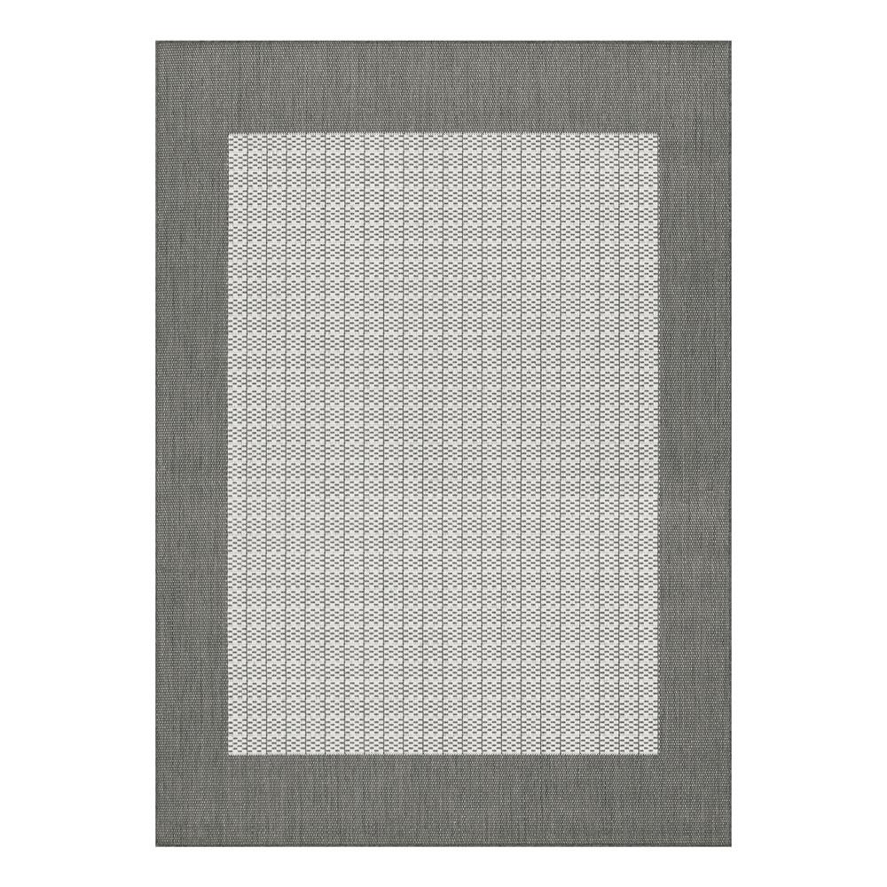 Couristan Recife Checkered Field Grey/White Indoor/Outdoor Rug