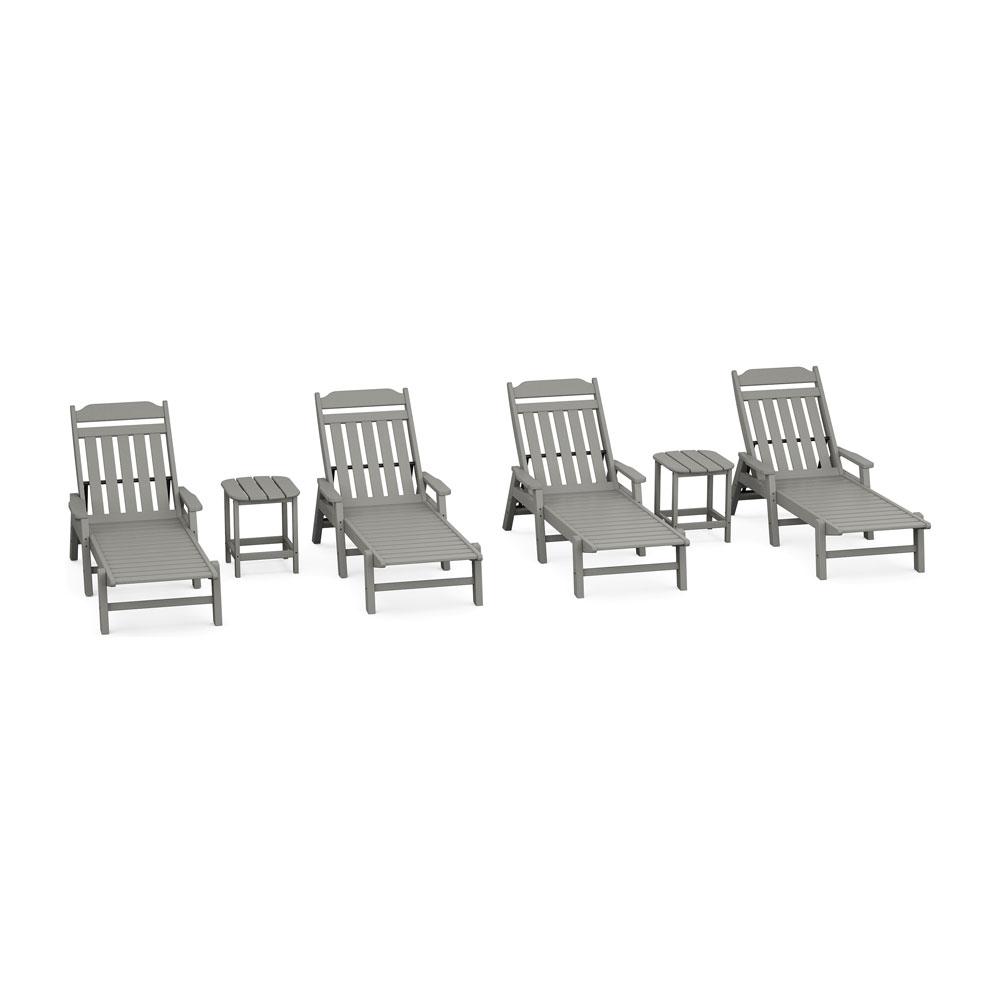 Polywood Country Living 6-Piece Chaise Set with Arms