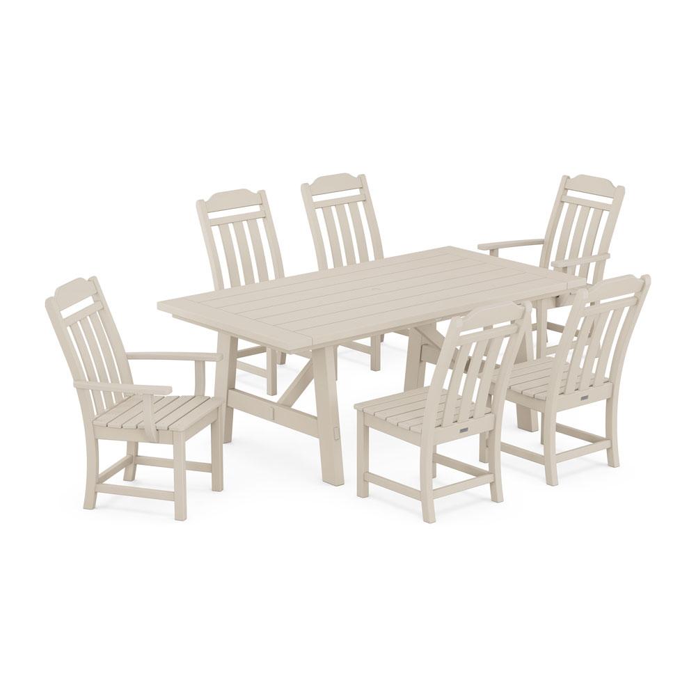 Polywood Country Living 7-Piece Rustic Farmhouse Dining Set