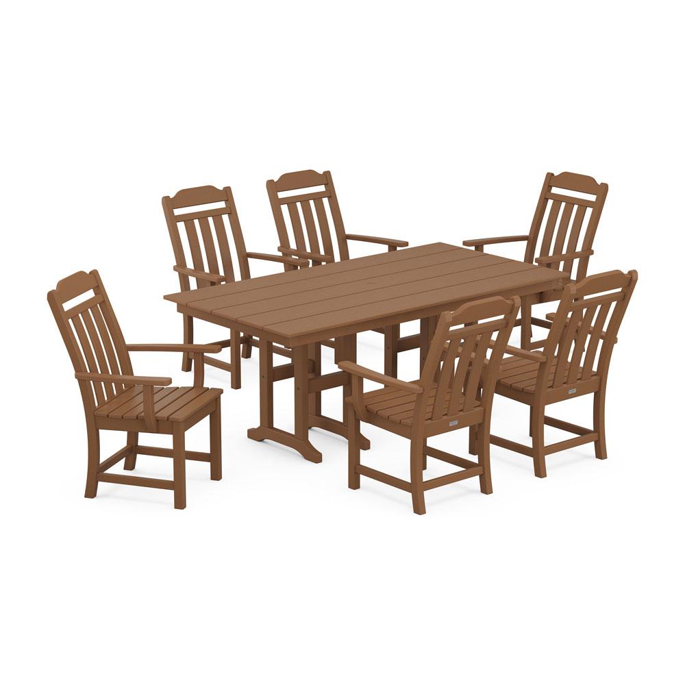 Polywood Country Living Arm Chair 7-Piece Farmhouse Dining Set