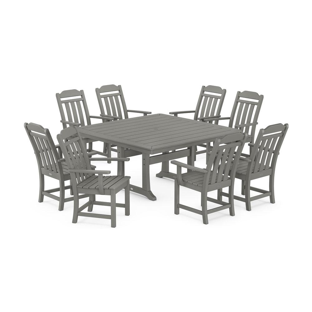 Polywood Country Living 9-Piece Square Dining Set with Trestle Legs