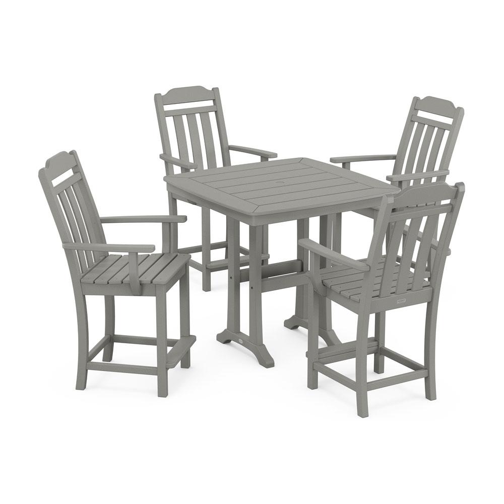 Polywood Country Living 5-Piece Counter Set with Trestle Legs