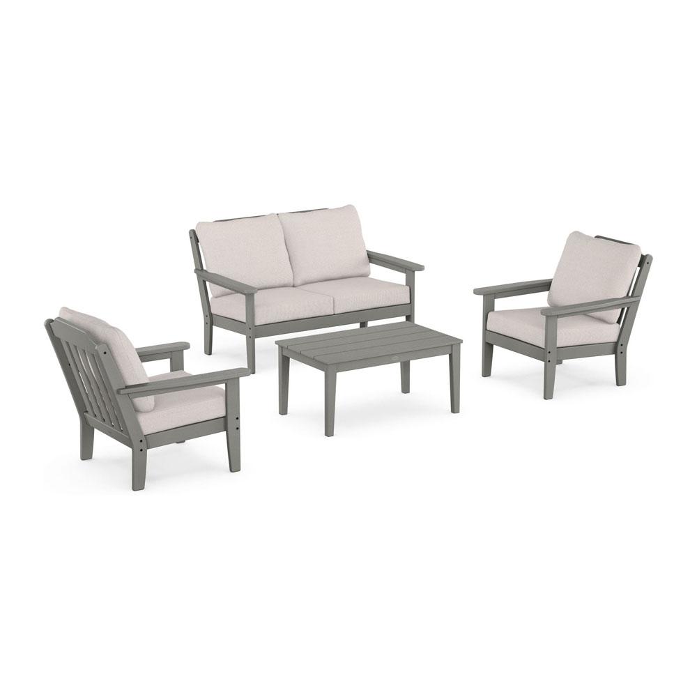 Polywood Country Living 4-Piece Deep Seating Set with Loveseat