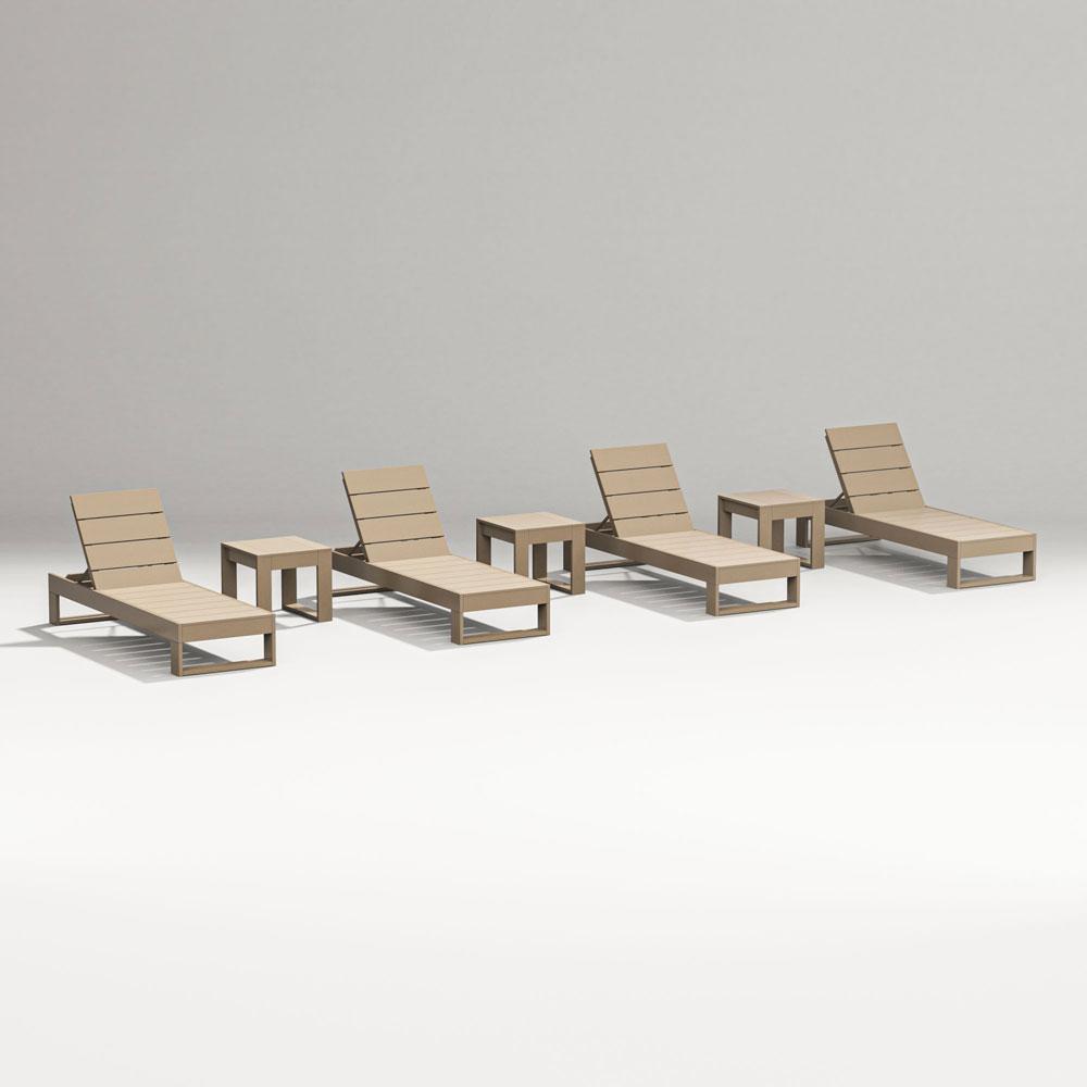 Polywood Latitude 7-Piece Lounge Chaise Set