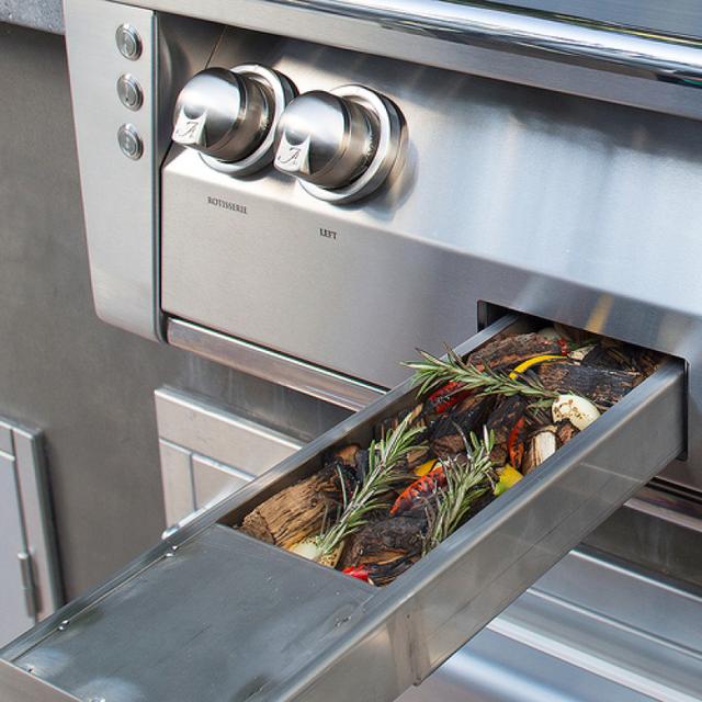 Alfresco Grills 56&quot; Deluxe LXE Gas Grill with SearZone and Side Burner on Cart