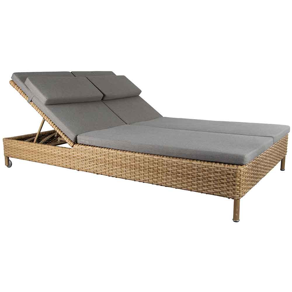 Cane-line Rest Woven Double Sunbed - Flat Weave Frame