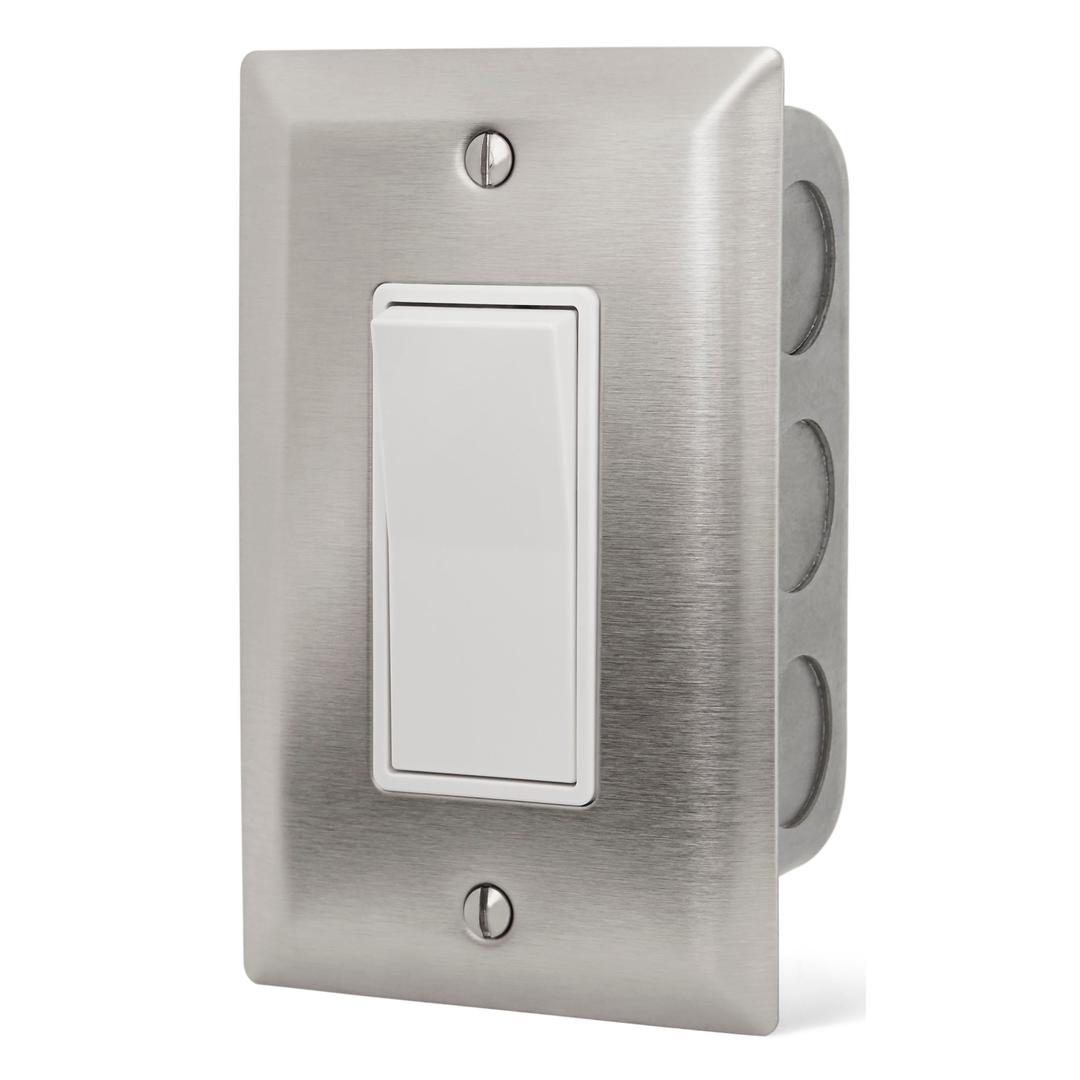 Infratech Single On/Off Switch with Wall Plate & Gang Box