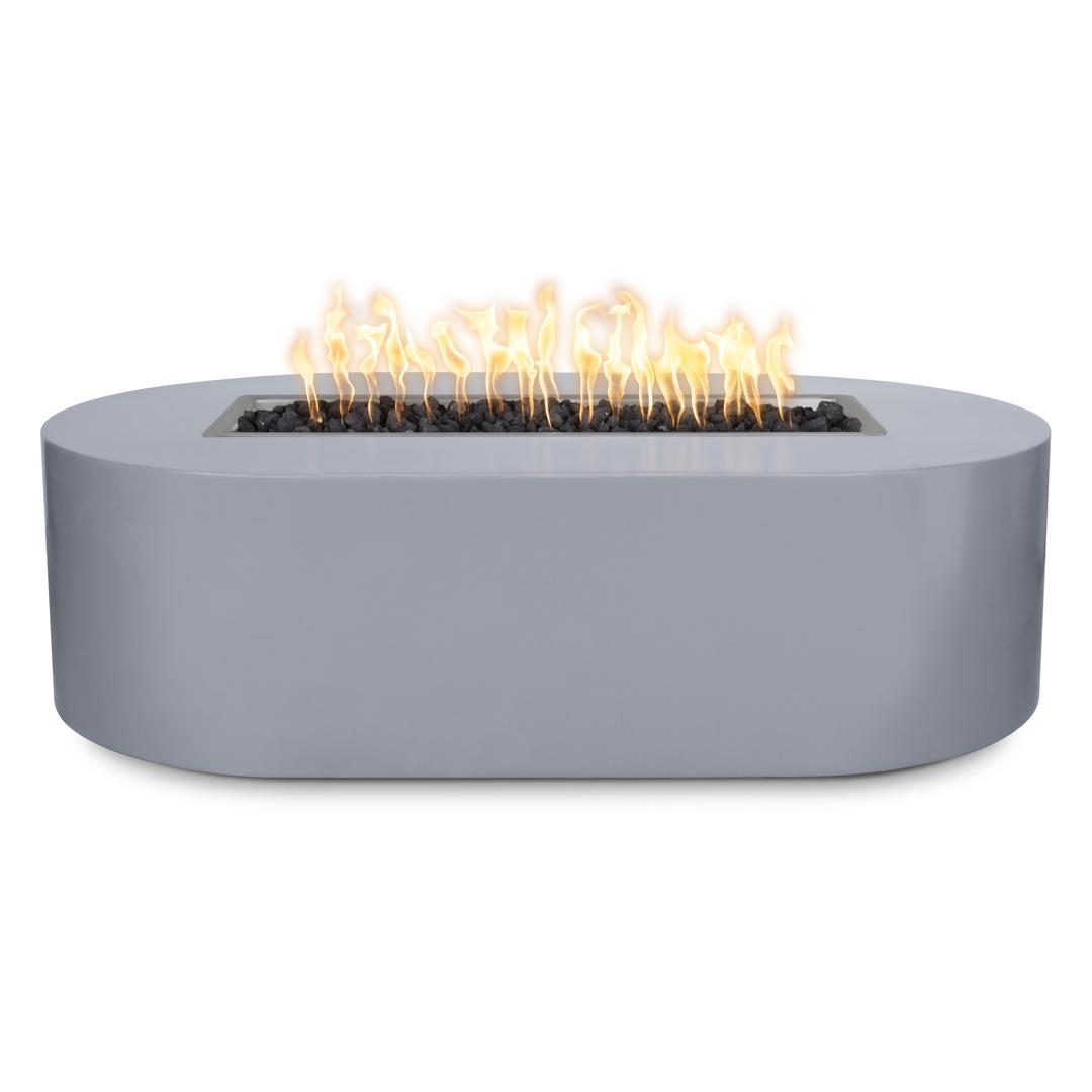 The Outdoor Plus Bispo 48" Oval Powder-Coated Steel Gas Fire Pit