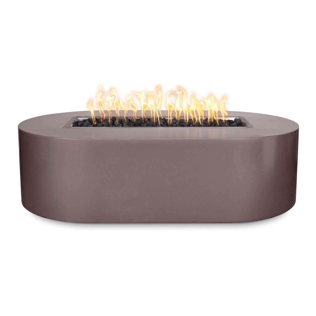The Outdoor Plus Bispo 60" Oval Powder-Coated Steel Gas Fire Pit