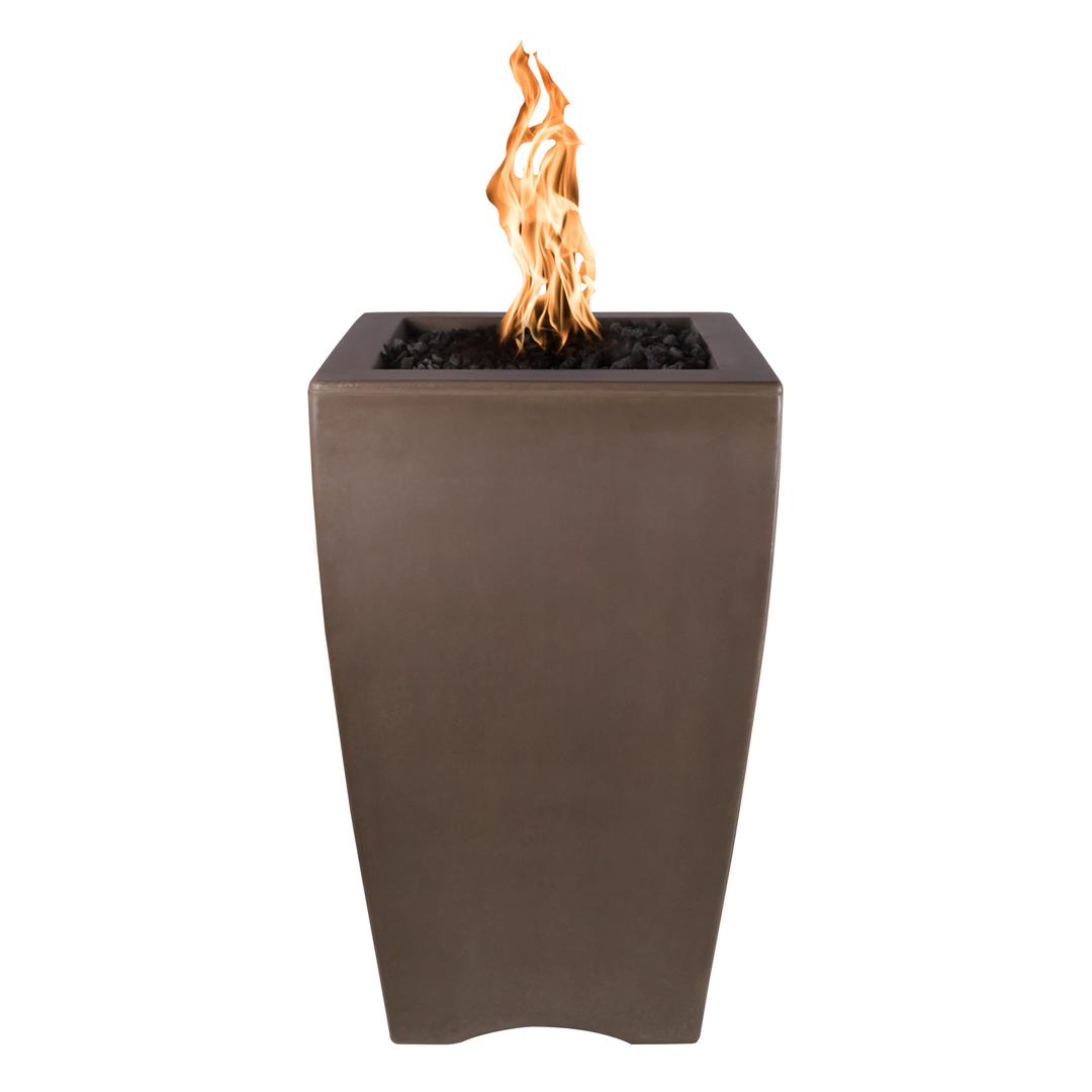 The Outdoor Plus Baston 20" Square Concrete Gas Fire Pillar w/ Hidden Tank