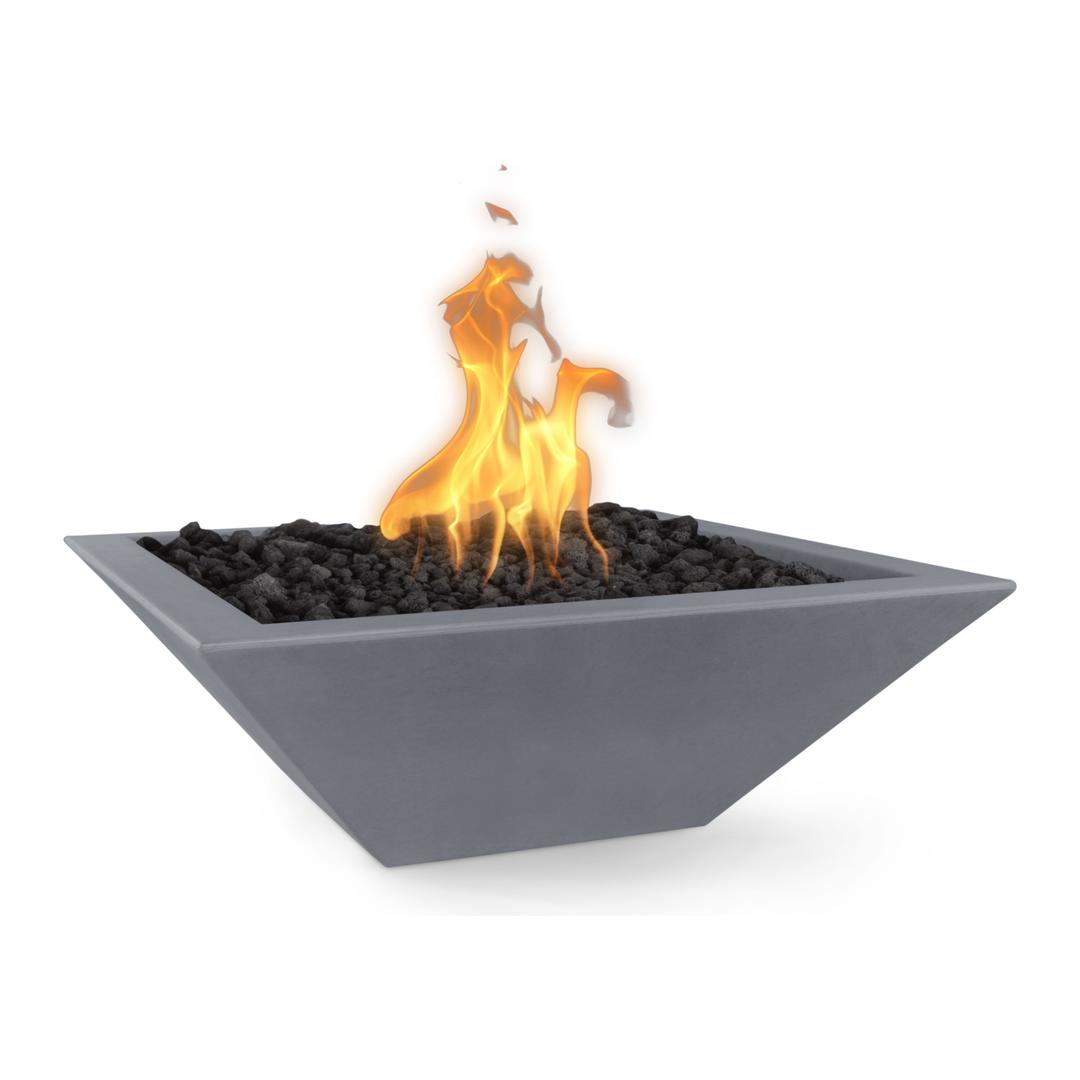 The Outdoor Plus Maya 24" Square Concrete Gas Fire Bowl
