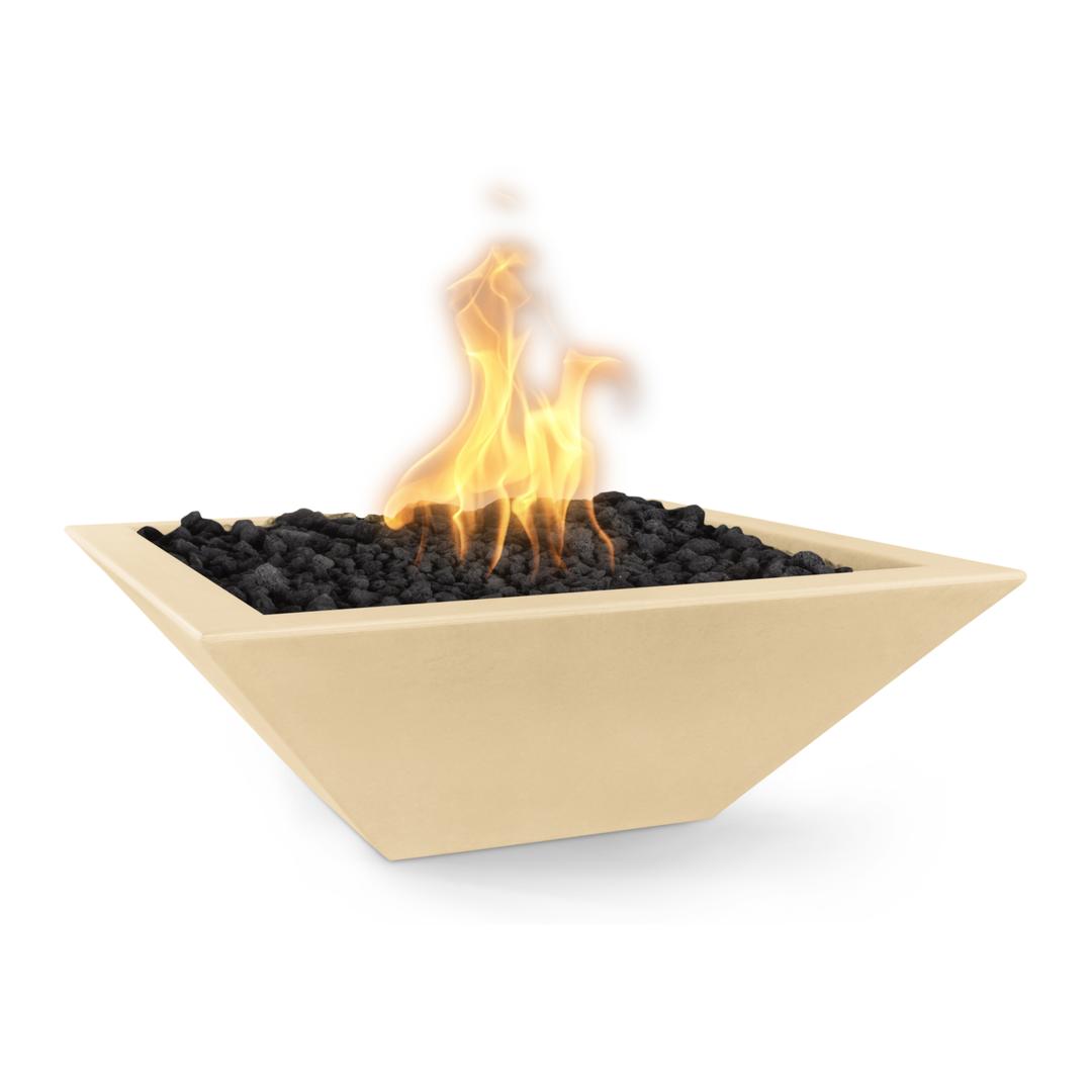 The Outdoor Plus Maya 30" Square Concrete Gas Fire Bowl