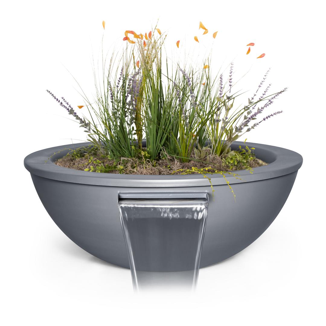 The Outdoor Plus Sedona 48" Powder-Coated Planter & Water Bowl
