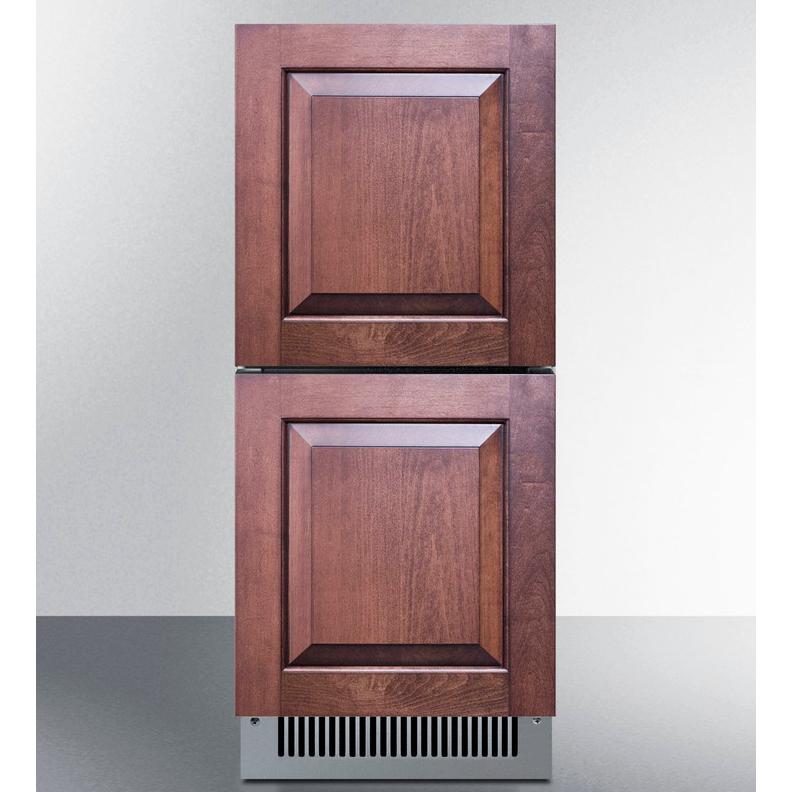 Summit Appliance 15" 2-Drawer Panel-Ready Outdoor Refrigerator