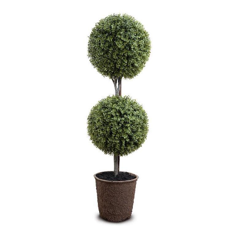 Enduraleaf 54" Faux Boxwood Double Ball Topiary