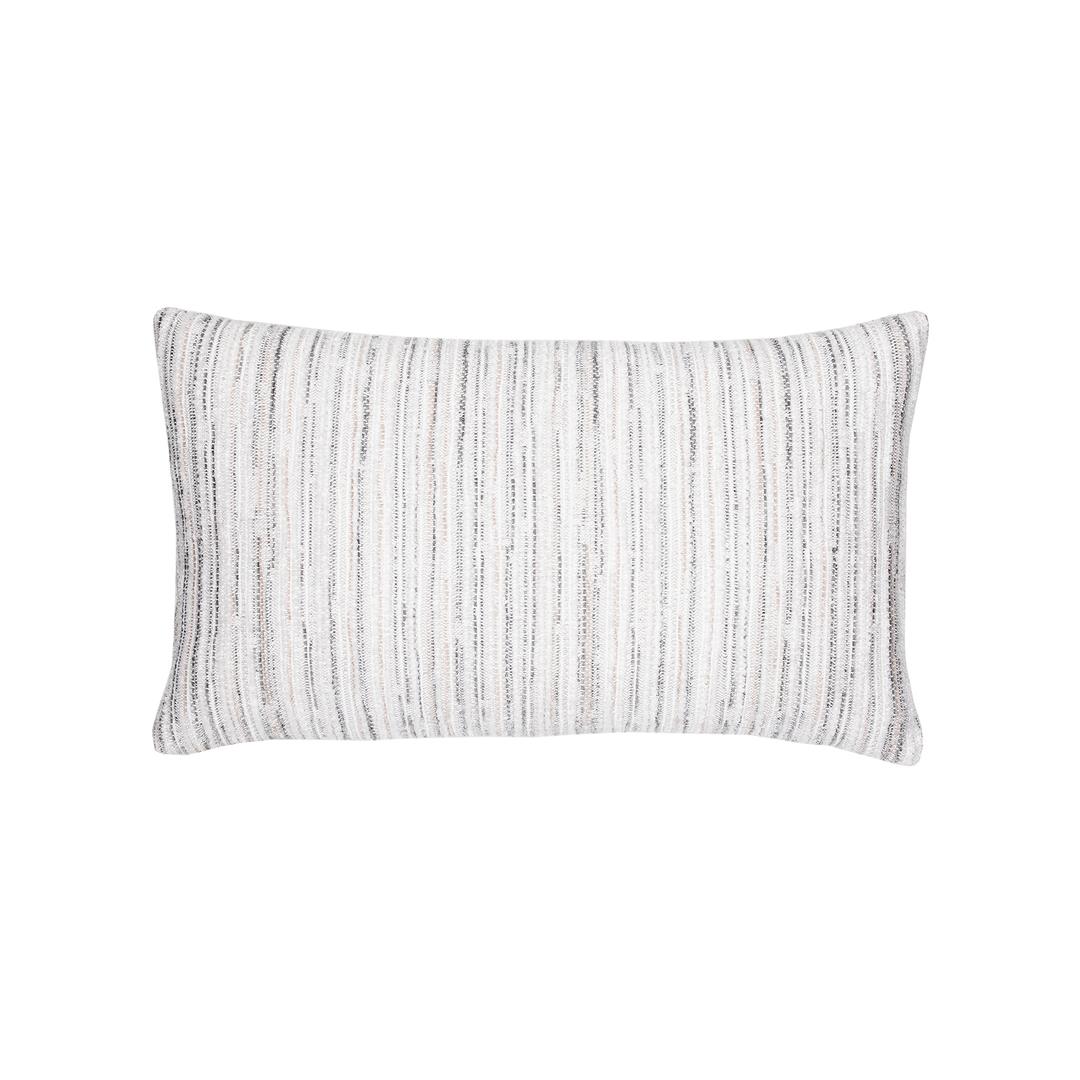 Elaine Smith 20" x 12" Luxe Stripe Pebble Lumbar Sunbrella Outdoor Pillow
