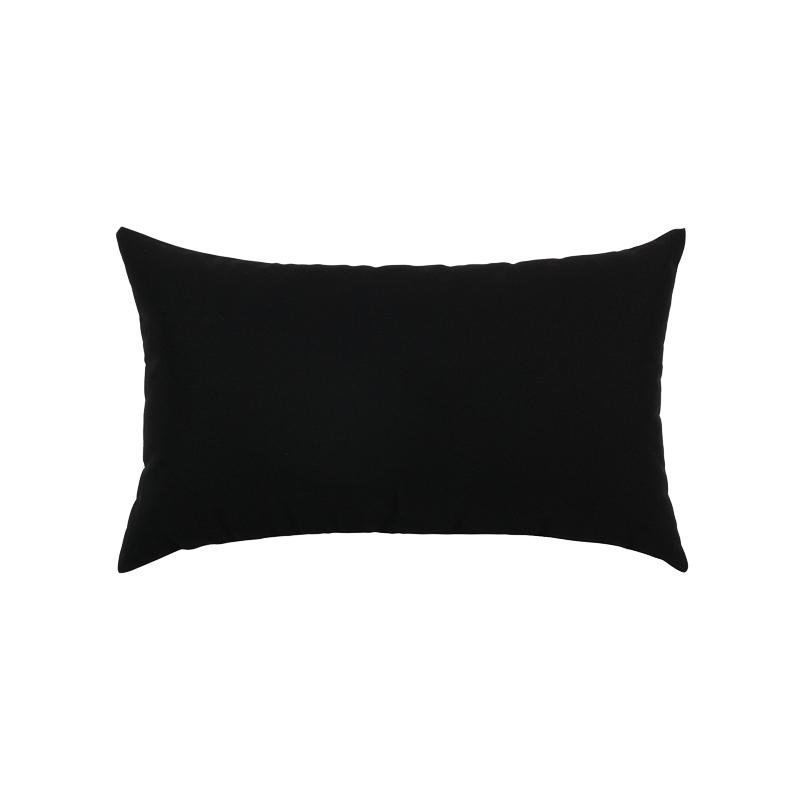 Elaine Smith 20" x 12" Canvas Black Essentials Lumbar Sunbrella Outdoor Pillow