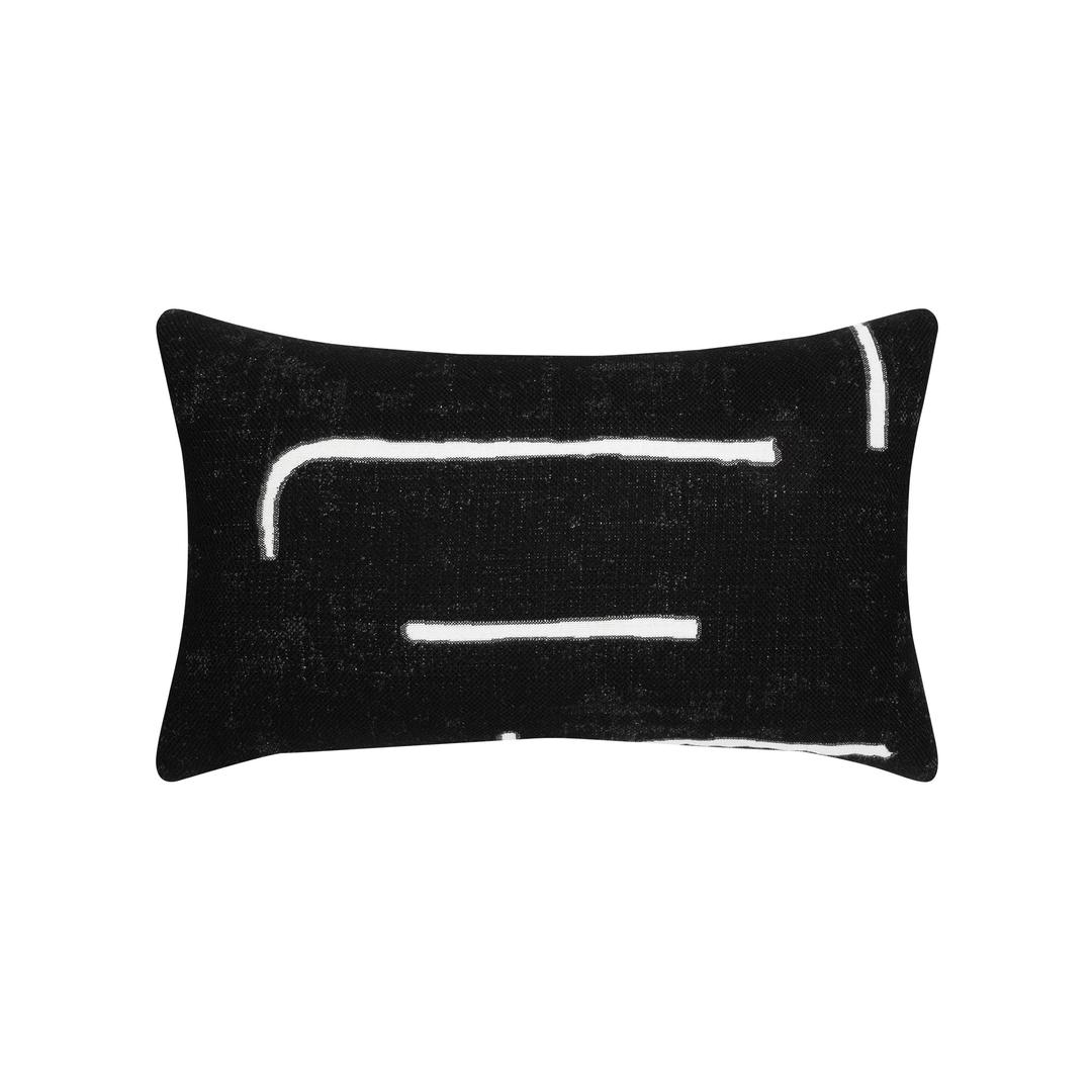 Elaine Smith 20" x 12" Instinct Ebony Lumbar Sunbrella Outdoor Pillow