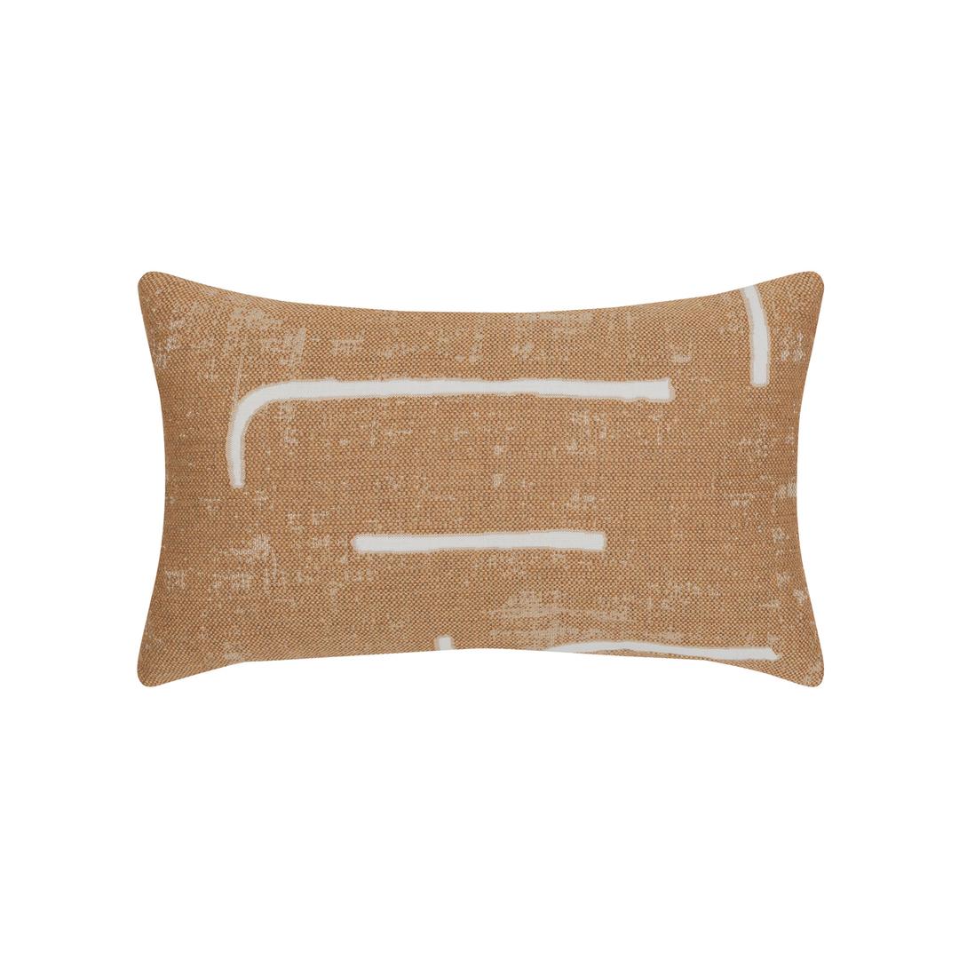 Elaine Smith 20" x 12" Instinct Caramel Lumbar Sunbrella Outdoor Pillow