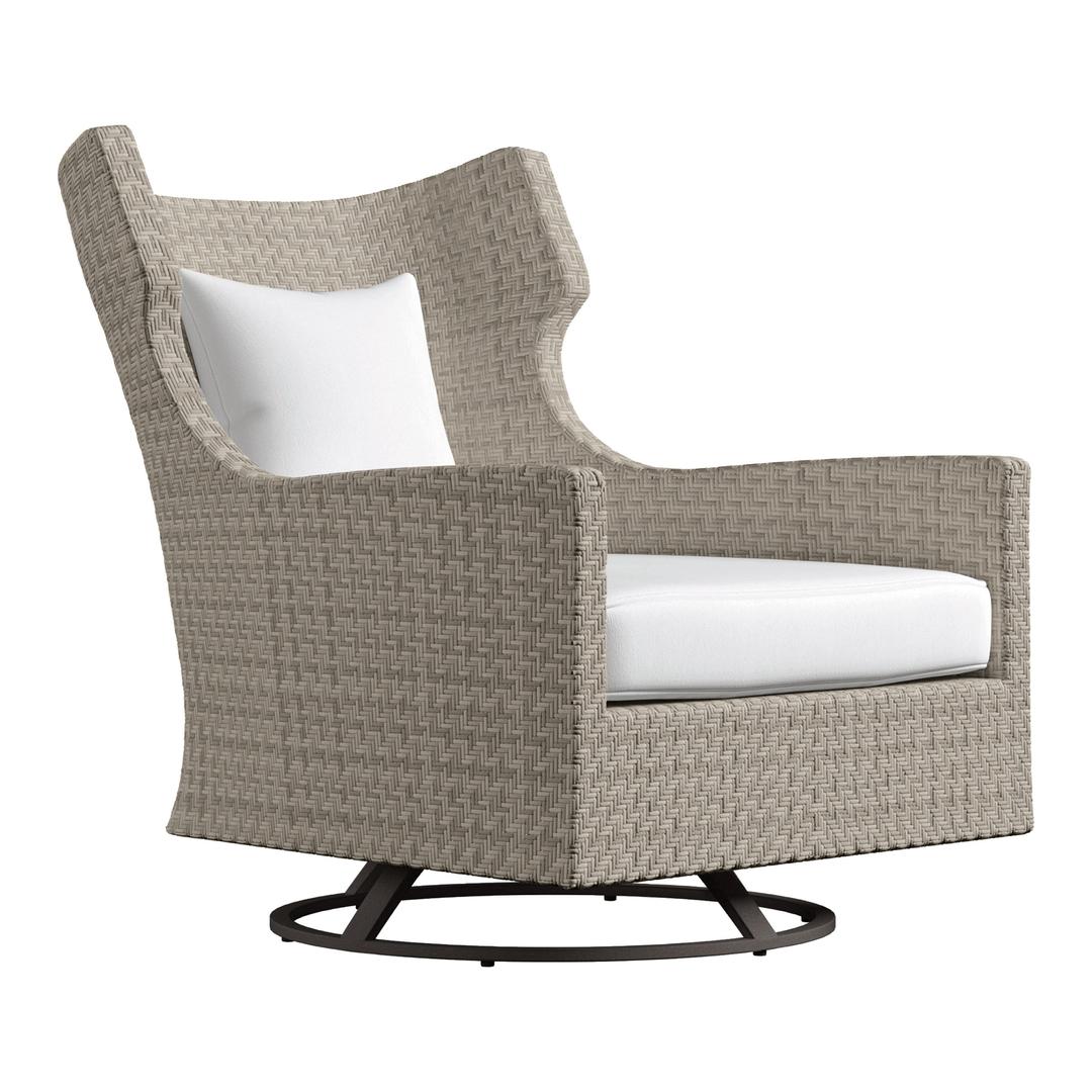 Bernhardt Exteriors Captiva Wicker Swivel Lounge Chair