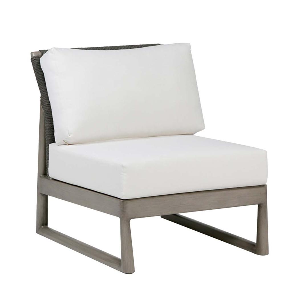 Ratana Park West Aluminum Armless Chair Outdoor Sectional Unit