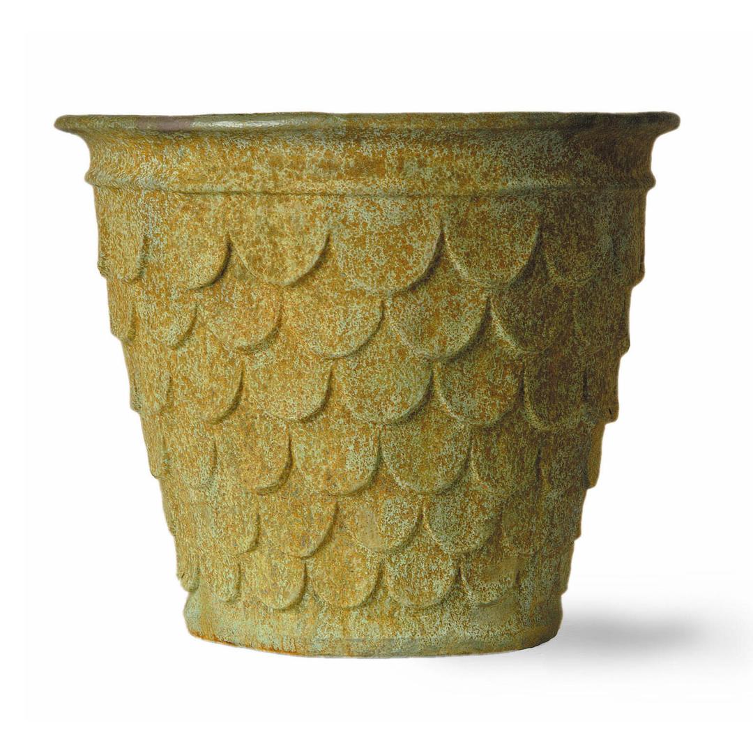 Capital Garden Fishscale 22" Round Fiberglass Planter Pot