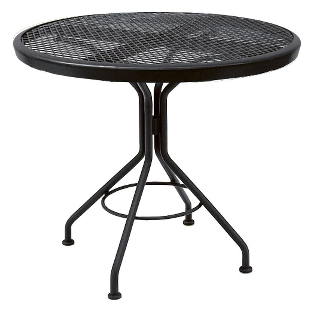 Woodard Cafe Series 30" Iron Mesh Top Round Dining Table