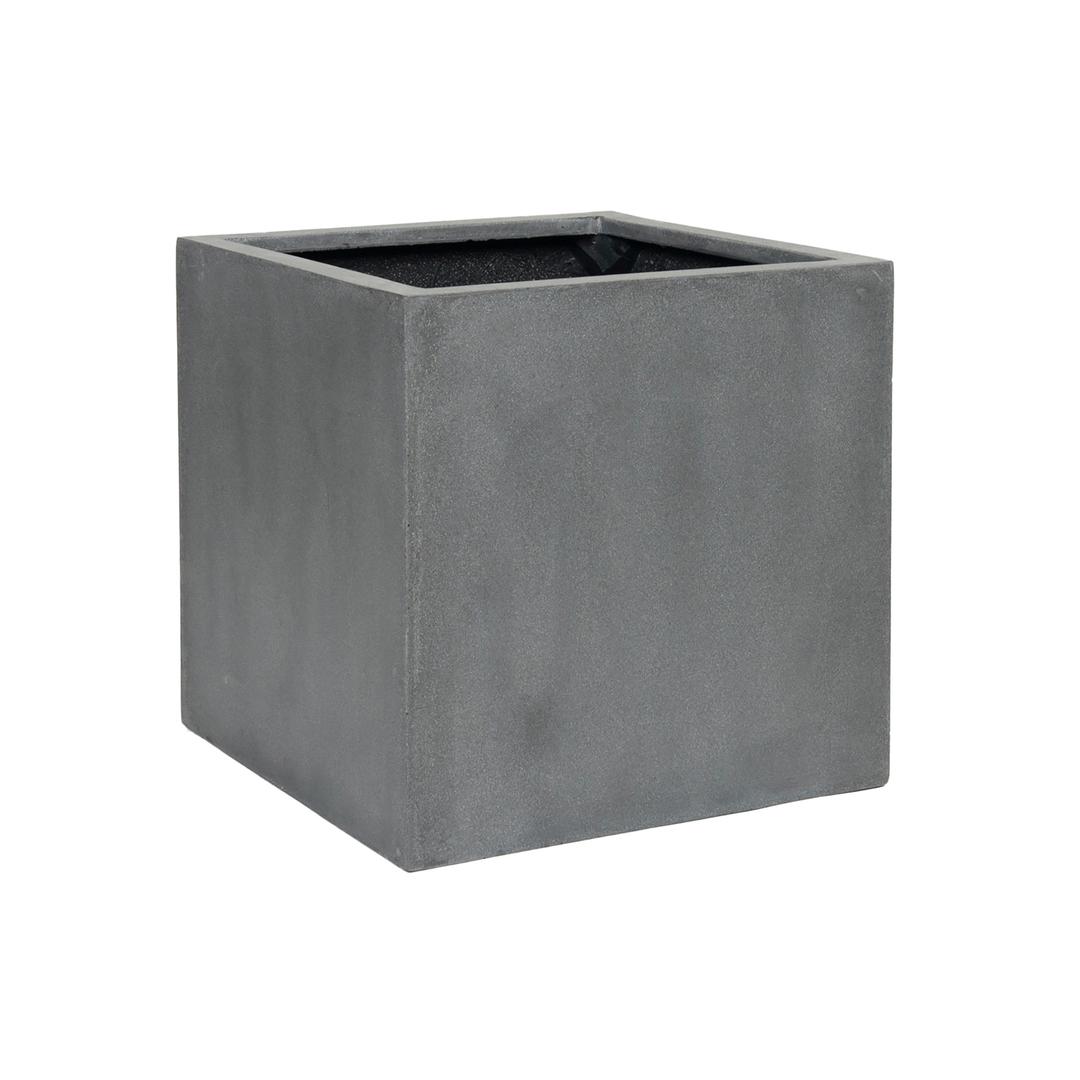 Pottery Pots Natural 20" Cube Fiberstone Box Planter - Grey