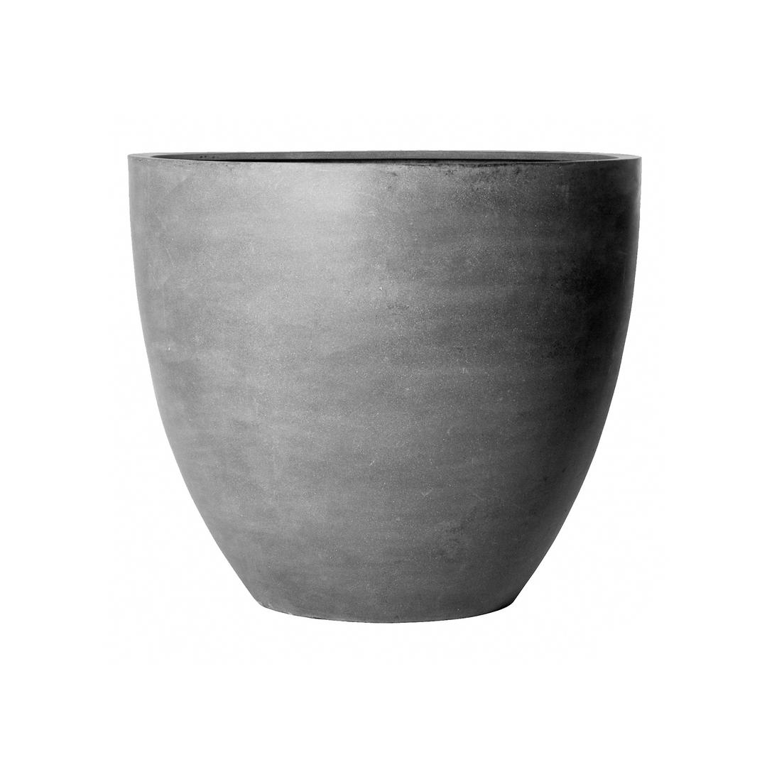 Pottery Pots Natural Jumbo Jesslyn 39" Round Fiberstone Planter Pot - Grey