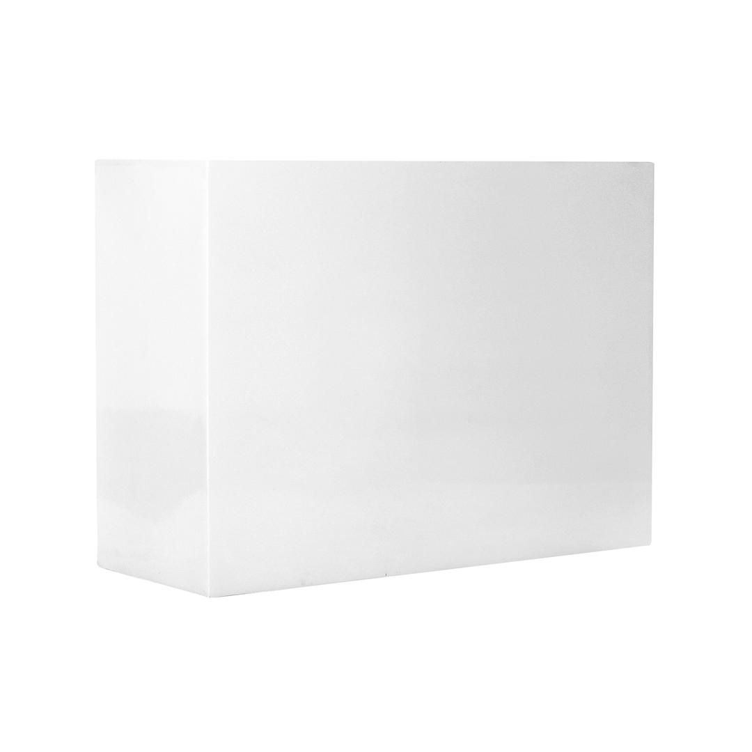 Pottery Pots Essential Jort 37" x 15" x 28" Rectangular Fiberstone Trough Planter - Glossy White