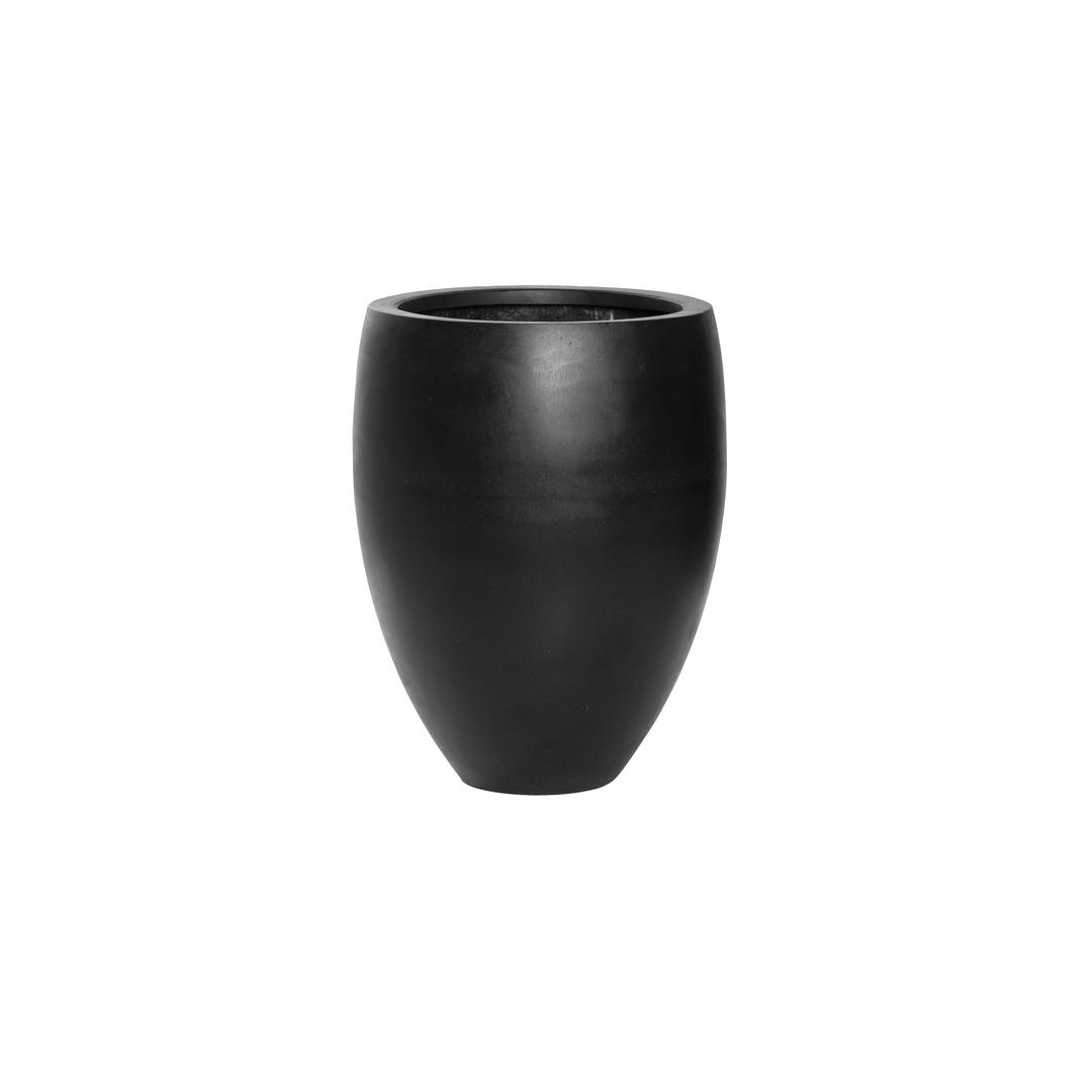 Pottery Pots Natural Bond 14" Round Fiberstone Planter Pot - Black