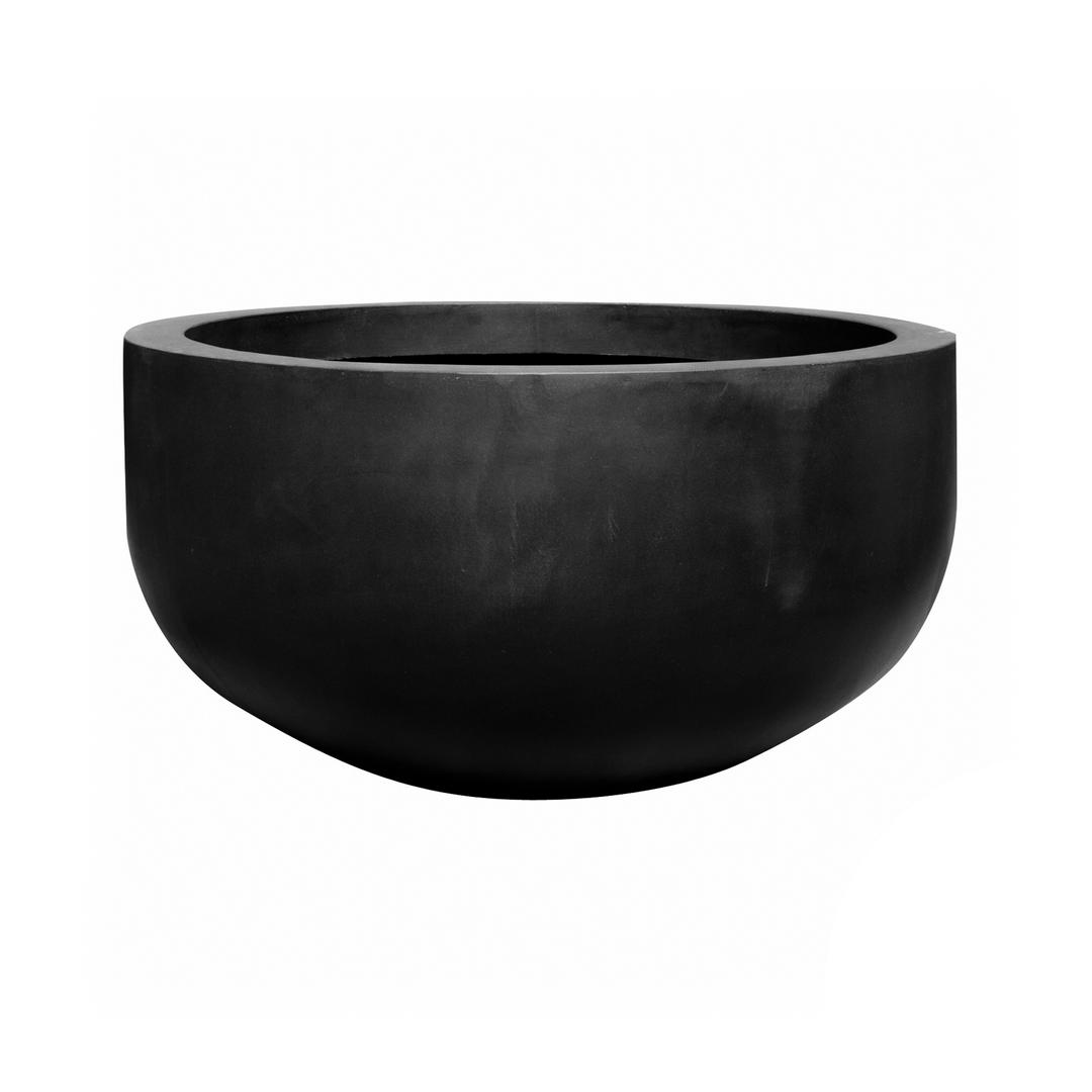 Pottery Pots Natural City 50" Round Fiberstone Planter Bowl - Black
