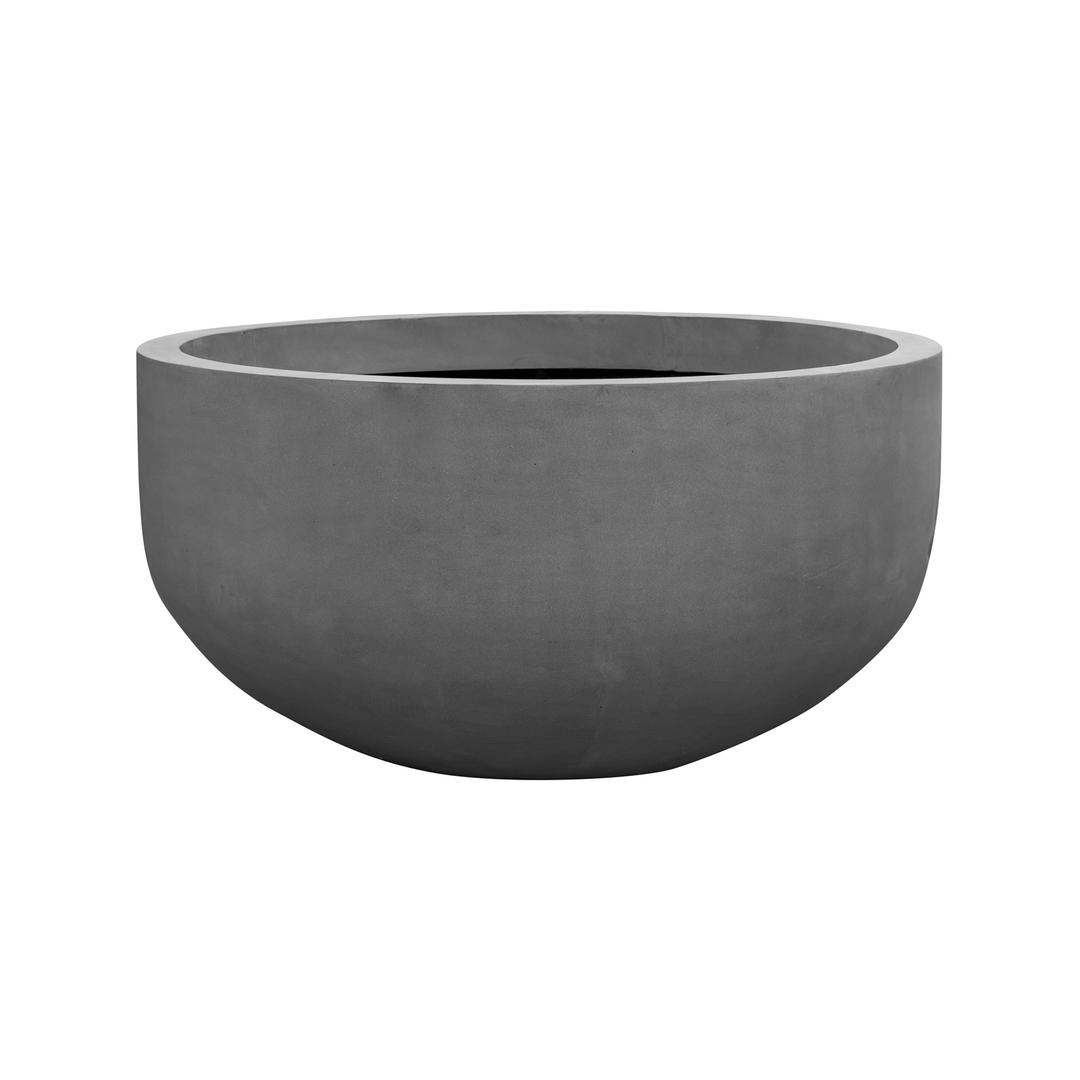 Pottery Pots Natural City 50" Round Fiberstone Planter Bowl - Grey