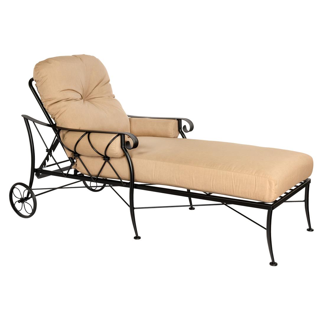 Woodard Derby Iron Adjustable Chaise Lounge Chair