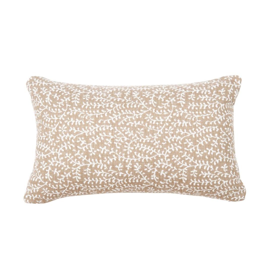 Classic Cushions 20" x 12" Eberly II Linen Beige Lumbar Sunbrella Outdoor Pillow