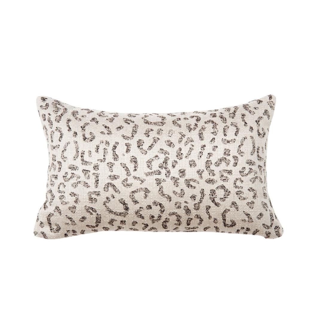 Classic Cushions 20" x 12" Safari Spot Mocha Lumbar Sunbrella Outdoor Pillow